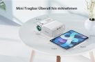 Jimveo WiFi mini projektor 15000L 1080p Full HD LCD, 250 hüvelyk, otthoni mozi - outlet termék
