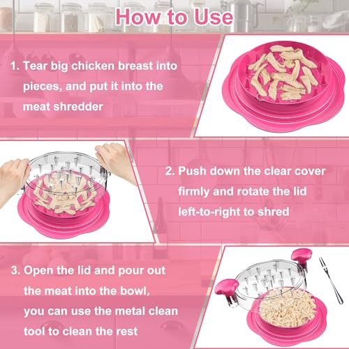 Chicken Chopper 25,5 cm csirkeaprító eszköz nagy, látható, ecsettel és villákkal - outlet termék