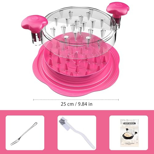 Chicken Chopper 25,5 cm csirkeaprító eszköz nagy, látható, ecsettel és villákkal - outlet termék