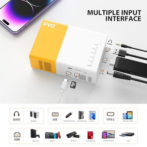 PVO mini projektor hordozható gyerek ajándék - outlet termék