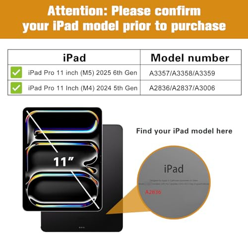 ProCase Smart tok iPad Pro 11 hüvelyk M5 2025/M4 2024 ceruzatartóval, átlátszó - outlet termék