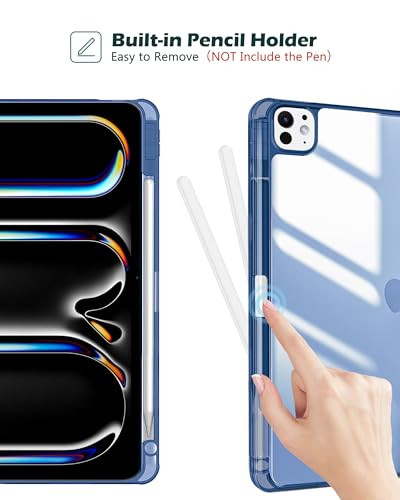 ProCase Smart tok iPad Pro 11 hüvelyk M5 2025/M4 2024 ceruzatartóval, átlátszó - outlet termék