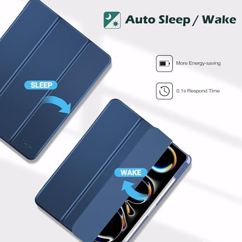 ProCase Smart tok iPad Pro 11 hüvelyk M5 2025/M4 2024 ceruzatartóval, átlátszó - outlet termék