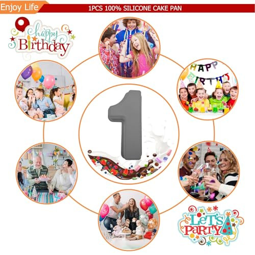 Masteymoh szilikon tortaforma számok 1 - outlet termék