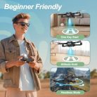 Drone Brushless motoros drón 2 kamerás 1080P, összecsukható, FPV, 3D flip, app - outlet termék