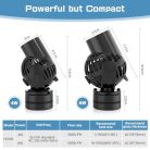 hygger 6W akváriumi hullámpumpa fekete, kerámia, 360° forgatható, 5000L/H, 230V - outlet termék