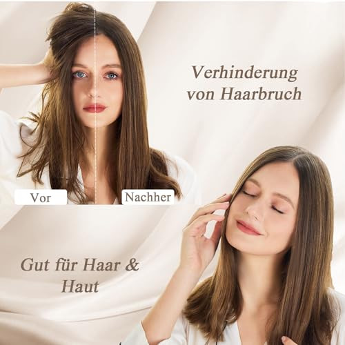 Vielit 2 darabos szatén párnahuzat hajra és bőrre 80x80 cm, bézs, 2 hajgumi - outlet termék