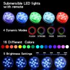 Submersible LED Lights, LED víz alatti lámpák távirányítóval, többszínű RGB víz - outlet termék