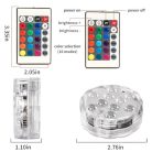 Submersible LED Lights, LED víz alatti lámpák távirányítóval, többszínű RGB víz - outlet termék