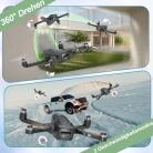 Kefe nélküli motoros drón felnőtteknek 2 kamerás, FPV, összecsukható, 1080P, app - outlet termék
