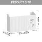 POHOVE router tároló doboz, fali tartó fehér - outlet termék