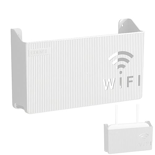 POHOVE router tároló doboz, fali tartó fehér - outlet termék