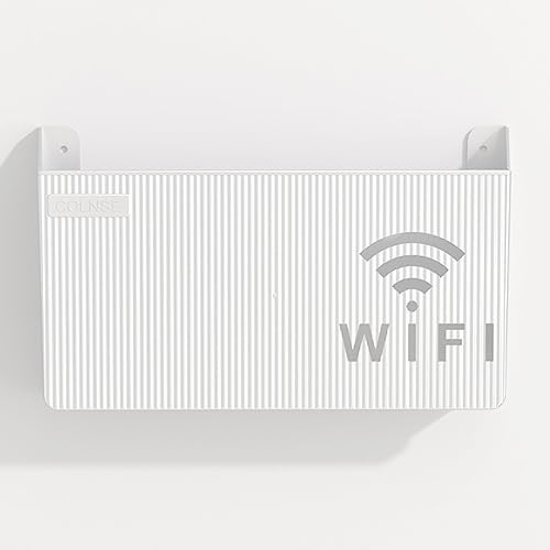 POHOVE router tároló doboz, fali tartó fehér - outlet termék