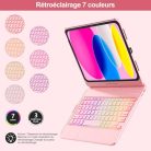 MMK billentyűzet tok iPad 10.9 hüvelyk 10. generáció 2023/2022, 360 fokban forgatható - outlet termék