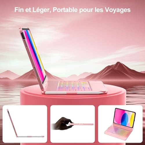 MMK billentyűzet tok iPad 10.9" 10. generáció 360 fokos forgatható védelem, stylus - outlet termék