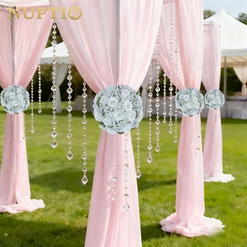 NUPTIO fehér rózsa virággömb művirág: 2 darabos 22 cm átmérőjű mű fátyolvirág - outlet termék