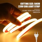 Wisada AC220-240V neon LED szalag öntapadós, 2m 288LED/m szuperfényes rugalmas FCOB - outlet termék