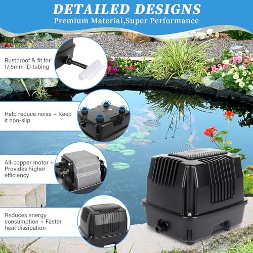 hygger 25W halastó levegőpumpa nagyon csendes - outlet termék