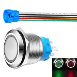   Gebildet 22mm nyomógomb kábelcsatlakozóval, 3A/110V-230 VAC, 1NO 1NC, SPDT, be/ki - outlet termék