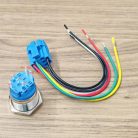 Gebildet 22mm nyomógomb kábelcsatlakozóval, 3A/110V-230 VAC, 1NO 1NC, SPDT, be/ki - outlet termék