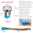 Gebildet 22mm nyomógomb kábelcsatlakozóval, 3A/110V-230 VAC, 1NO 1NC, SPDT, be/ki - outlet termék