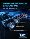 MEVOSTO Soundbar 60 W mini 2.1CH beépített mélynyomó, BT5.4, USB, optikai, AUX, 3 EQ - outlet termék