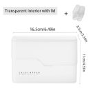 wocpvm 2 darabos doboz fedéllel smink tároló átlátszó fehér - outlet termék