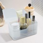 wocpvm 2 darabos doboz fedéllel smink tároló átlátszó fehér - outlet termék