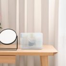 wocpvm 2 darabos doboz fedéllel smink tároló átlátszó fehér - outlet termék