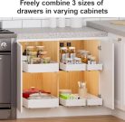 HASA zone 3 darabos kihúzható fiók konyha, 3 méretű teleszkópos fiók - outlet termék