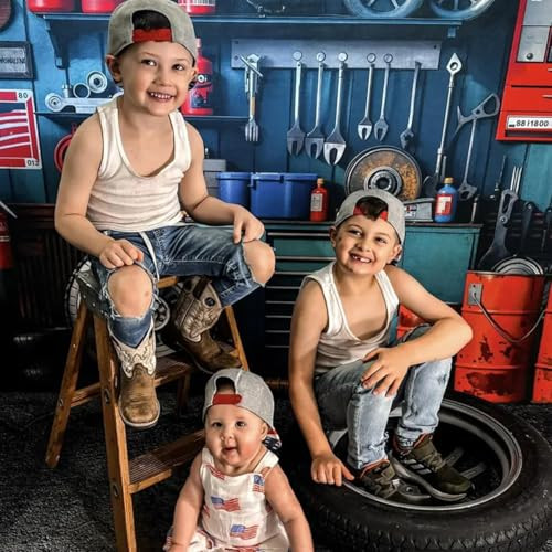 Kate fotóháttér 2,2 x 1,5 m műhely, garázs - outlet termék