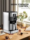 Homtone 1000W programozható kávéfőző 8 csészés (időzítővel, rozsdamentes acél szűrő, ABS) - outlet termék