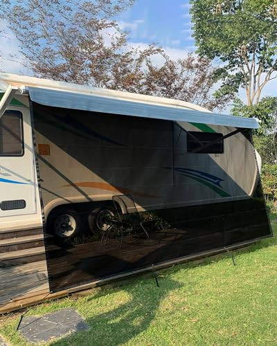 Ezcasch napellenző lakókocsihoz 85% látásblokkoló, előlap napellenző, magasság 2,13m - outlet termék