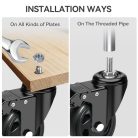 RRIUTO bútorkerék fékkel, 100 mm forgókerék M10 x 30 mm csavarral, szállítókerekek - outlet termék