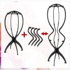 Lvefyti 2 darabos 50 cm magas parókaállvány, állítható műanyag parókafej hordozható - outlet termék