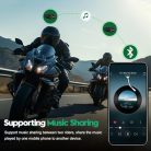 EJEAS Q8 motoros Bluetooth fejhallgató, sisak intercom 6 motoros számára - outlet termék