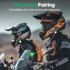 EJEAS Q8 motoros Bluetooth fejhallgató, sisak intercom 6 motoros számára - outlet termék