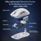 DeLUX M900PRO ergonomikus vezeték nélküli egér fehér - outlet termék