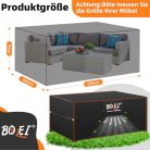 BOLEi kerti bútor takaró, téli, szellőzőnyílásokkal, 420D Oxford szövet, vízálló - outlet termék