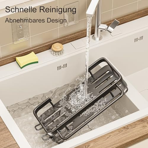 Koolkasa mosogató szervező lefolyótálcával, konyhai szivacstartó mosogató szervező - outlet termék