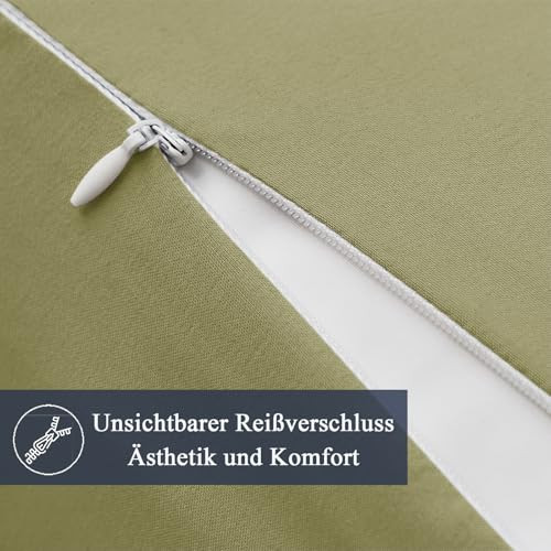 Vielit párnahuzat szett 2 darabos, mikroszálas, zsályazöld, 40 x 80 cm, öko - outlet termék