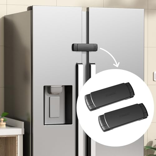 EUDEMON 2 darabos hűtőszekrény zár fekete - outlet termék