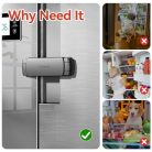 EUDEMON 2 darabos hűtőszekrény zár fekete - outlet termék