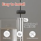 EUDEMON 2 darabos hűtőszekrény zár fekete - outlet termék