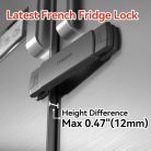 EUDEMON 2 darabos hűtőszekrény zár fekete - outlet termék