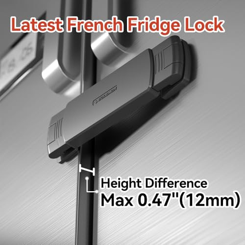 EUDEMON 2 darabos hűtőszekrény zár fekete - outlet termék