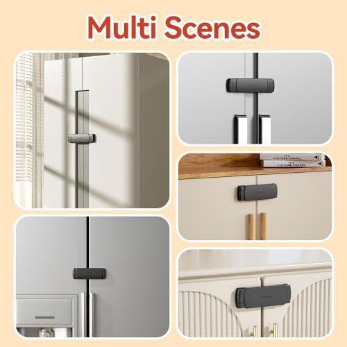 EUDEMON 2 darabos hűtőszekrény zár fekete - outlet termék