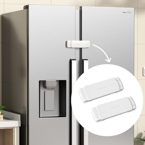 EUDEMON 2 darabos hűtőszekrény zár fehér - outlet termék