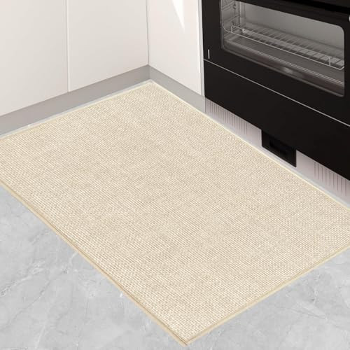 KMVIZI konyhai szőnyeg mosható csúszásmentes bézs, 50 x 80 cm - outlet termék