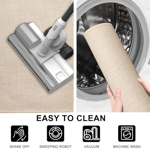 KMVIZI konyhai szőnyeg mosható csúszásmentes bézs, 50 x 80 cm - outlet termék